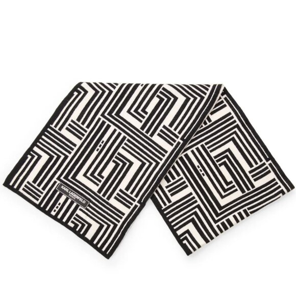 Karl Lagerfeld Art Deco Scarf, Size 72